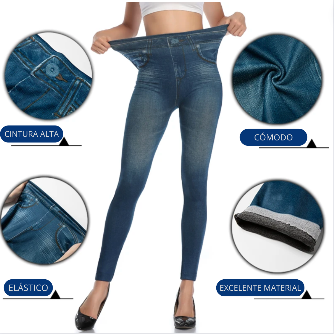 Pantalones de mujer imitación denim