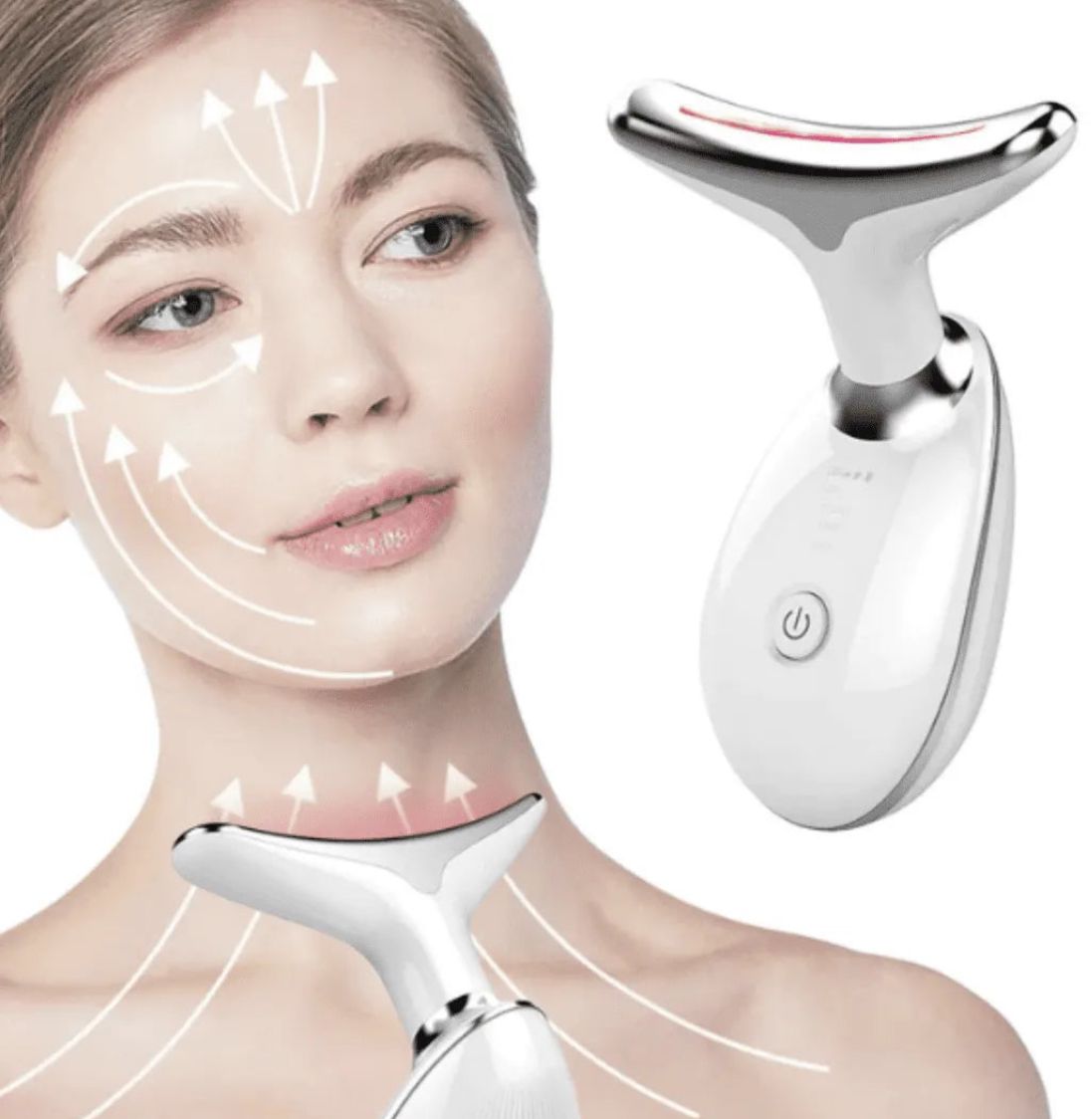 Masajeador Rejuvenecedor LED para Rostro y Cuello - GlowRenew